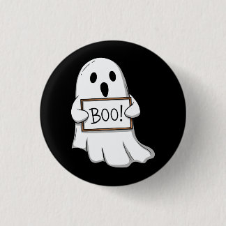 Badge Rond 2,50 Cm Cute Ghost BOO Sign Pin Button