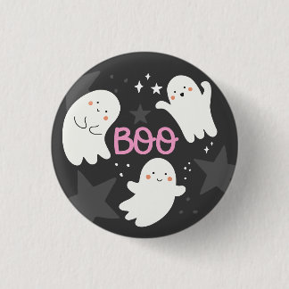 Badge Rond 2,50 Cm Cute Ghosts Halloween BOU