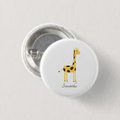 Badge Rond 2,50 Cm Cute Giraffe Personnalisée (Devant & derrière)