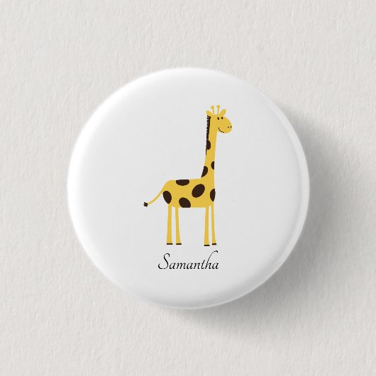 Badge Rond 2,50 Cm Cute Giraffe Personnalisée (Devant)