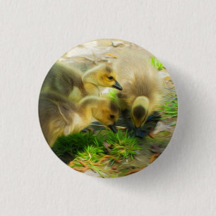 Badge Rond 2,50 Cm Cute Gosling