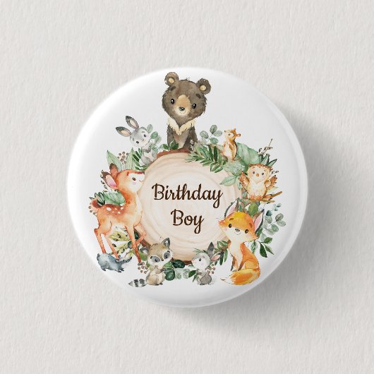 Badge Rond 2,50 Cm Cute Greenery Woodland (Devant)