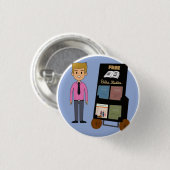 Badge Rond 2,50 Cm Cute JW service cart boy (Devant & derrière)