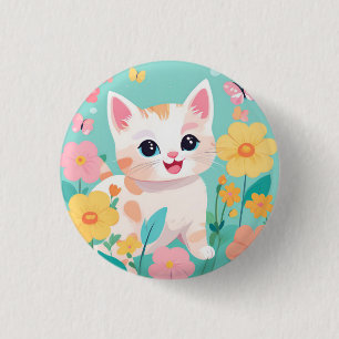 Badge Rond 2,50 Cm Cute Kitten