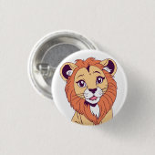 Badge Rond 2,50 Cm Cute Lion Cub (Devant & derrière)