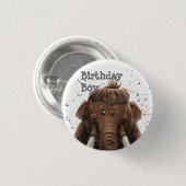 Badge Rond 2,50 Cm Cute Mastodon (Devant & derrière)