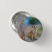 Badge Rond 2,50 Cm Cute Meerkat Sat on Tree (Devant & derrière)