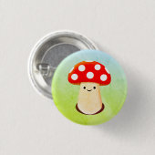 Badge Rond 2,50 Cm Cute Mushroom Drawing (Devant & derrière)