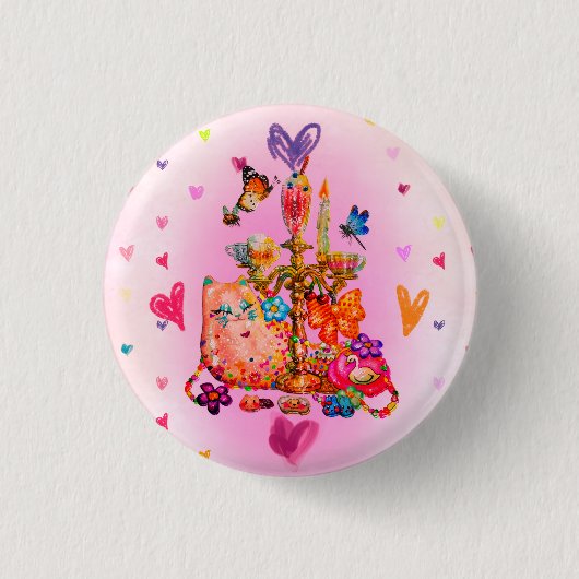 Badge Rond 2,50 Cm Cute Pastel (Devant)
