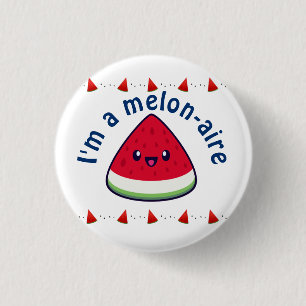 Badge Rond 2,50 Cm Cute Smiling Kawaii Watermelon