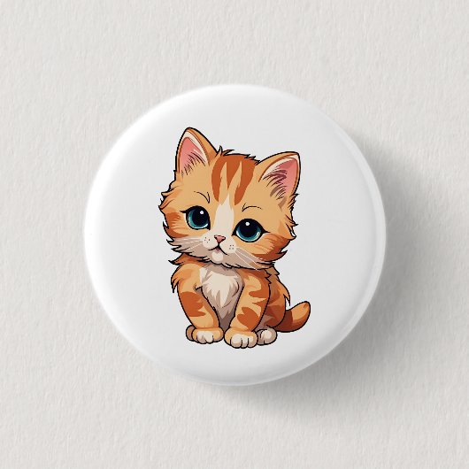 Badge Rond 2,50 Cm Cute tabby Chat (Devant)
