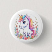 Badge Rond 2,50 Cm Cute Unicorn Cool Unicorn positif (Devant)