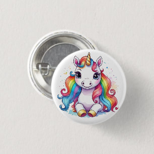 Badge Rond 2,50 Cm Cute Unicorn Cool Unicorn positif