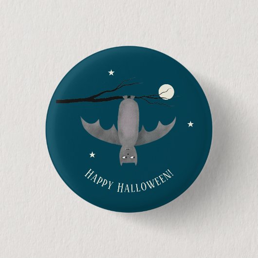 Badge Rond 2,50 Cm Cute Vampire Bat Halloween (Devant)