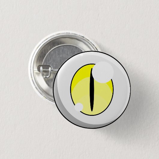 Badge Rond 2,50 Cm Cute Yellow Ghost Eyeball Button (Devant & derrière)
