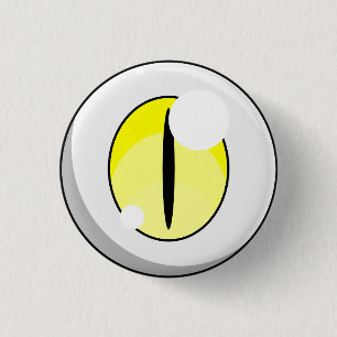Badge Rond 2,50 Cm Cute Yellow Ghost Eyeball Button