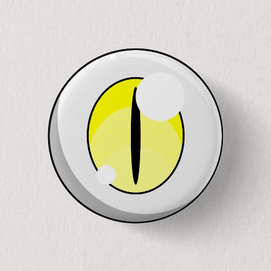 Badge Rond 2,50 Cm Cute Yellow Ghost Eyeball Button (Devant)