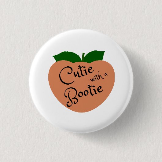 Badge Rond 2,50 Cm Cutie avec un bouton de Bootie (Devant)