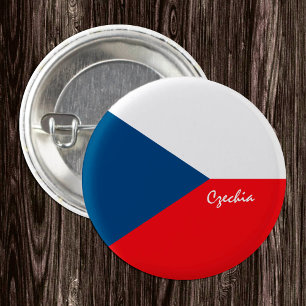 Badge Rond 2,50 Cm Czechia button, patriotique tchèque Drapeau mode