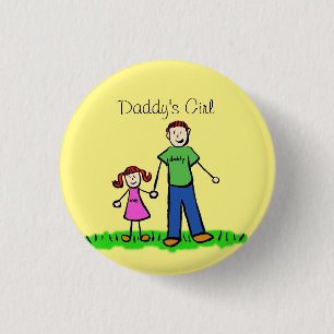 Badge Rond 2,50 Cm Daddy's Girl Family Art Custom Pendant Buttons