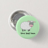 Badge Rond 2,50 Cm Daisy Sheep (Devant & derrière)