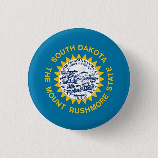 Badge Rond 2,50 Cm Dakota du Sud (Devant)