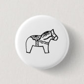 Badge Rond 2,50 Cm Dala Horse (Devant)