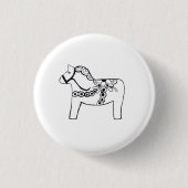 Badge Rond 2,50 Cm Dala Horse (Devant)