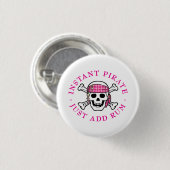 Badge Rond 2,50 Cm Dame Pirate Instantanée (Devant & derrière)