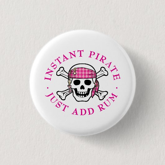Badge Rond 2,50 Cm Dame Pirate Instantanée (Devant)