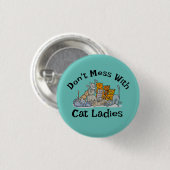 Badge Rond 2,50 Cm Dames de chats Design (Devant & derrière)