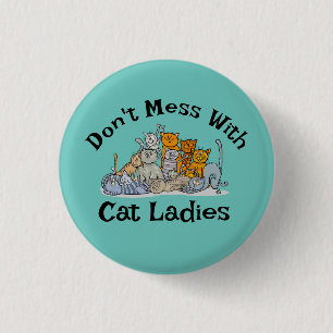 Badge Rond 2,50 Cm Dames de chats Design