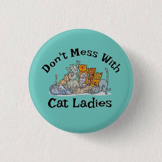 Badge Rond 2,50 Cm Dames de chats Design (Devant)