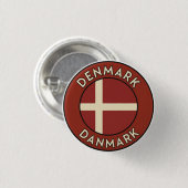 Badge Rond 2,50 Cm Danemark Danmark (Devant & derrière)