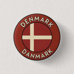 Badge Rond 2,50 Cm Danemark Danmark