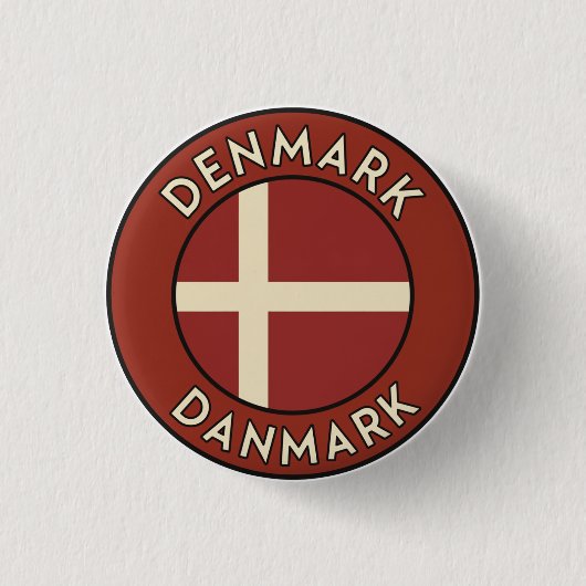 Badge Rond 2,50 Cm Danemark Danmark (Devant)