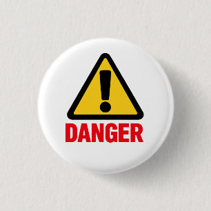 Badge Rond 2,50 Cm DANGER – Conception de Panneau d'Avertissement