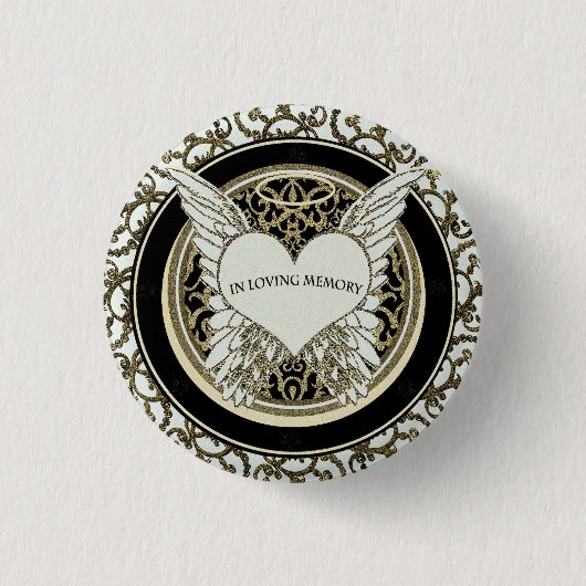 Badge Rond 2,50 Cm Dans la mémoire affectueuse (Devant)