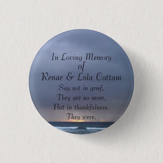 Badge Rond 2,50 Cm Dans la touche mémoire affectueuse (Devant)