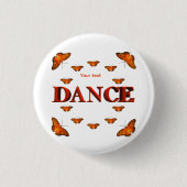 Badge Rond 2,50 Cm Danse avec des papillons design (Devant)