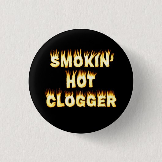 Badge Rond 2,50 Cm Danse chaude de Smokin Clogger petite (Devant)