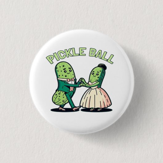 Badge Rond 2,50 Cm Danse de bal de Pickball (Devant)