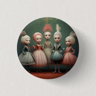 Badge Rond 2,50 Cm Danse de Polichinelle - Mode Casse-Noisette