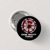Badge Rond 2,50 Cm Dare Mighty Things Perseverance Mars Rover Landing (Devant & derrière)