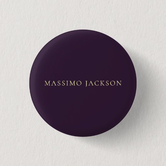 Badge Rond 2,50 Cm Dark Purple Minimalist Plain Modern  (Devant)