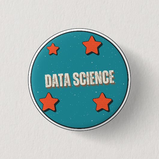 Badge Rond 2,50 Cm Data Science (Devant)