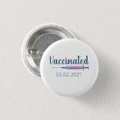 Badge Rond 2,50 Cm Date de vaccination de l'Aiguille (Devant & derrière)