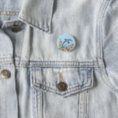 Badge Rond 2,50 Cm Dauphin Floral (En situation)
