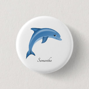 Badge Rond 2,50 Cm Dauphin mignon