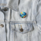 Badge Rond 2,50 Cm Dauphin peint (En situation)